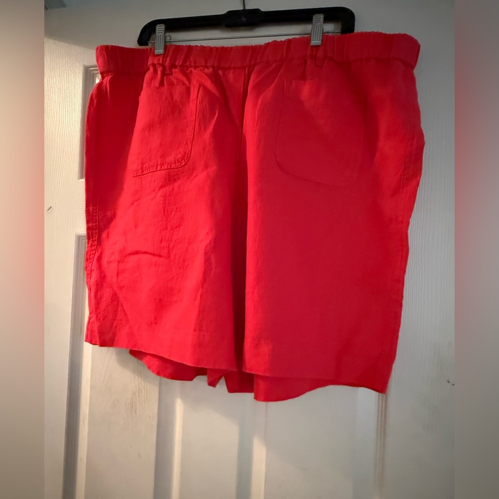 J. Jill Strawberry Red Linen Shorts